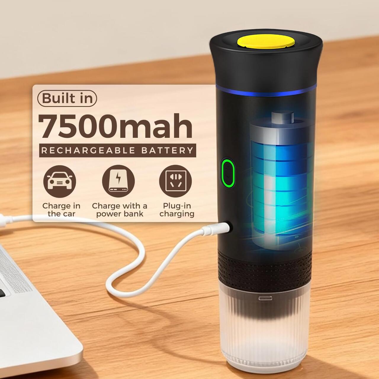 Cafetera Portatil 3 En 1 Expresso Capsulas Cafe Molido Viaje